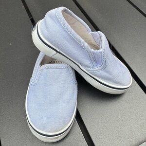 Janie and Jack Light Blue Kids Slip-On Sneakers